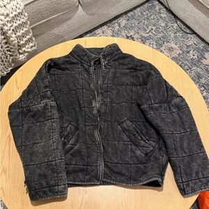 Forever 21 Charcoal Quilted Jacket
